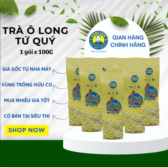 Trà Ô Long Tứ Quý Hùng Thái Gói 100g Đặc Sản Thái Nguyên Thượng Hạng Đậm Đà Vị Trà Bắc Thơm Ngon