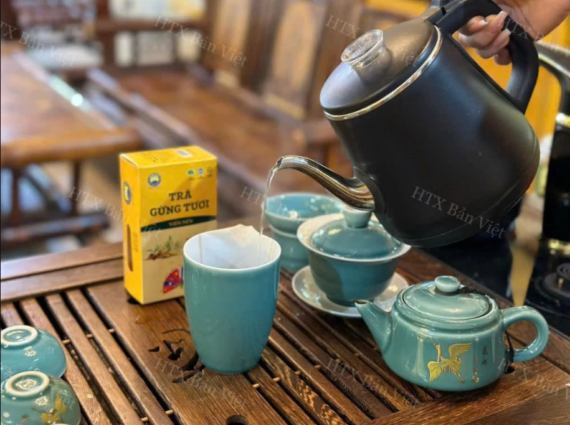 Trà Gừng Tươi Viên Nén Hùng Thái Tiện Lợi 1 Viên 50g Chữa Trị Cảm Cúm, Sổ Mũi, Viêm Xoang