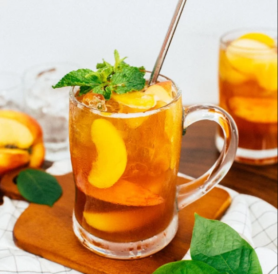 Trà Lắc Hòa Tan Vị Đào Tiện Lợi Giải Khát Với Hương Đào Thơm Ngon Hiệu Hùng Thái