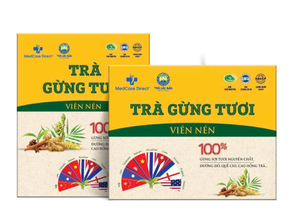 Trà Gừng Tươi Viên Nén Hùng Thái Tiện Lợi 1 Viên 50g Chữa Trị Cảm Cúm, Sổ Mũi, Viêm Xoang